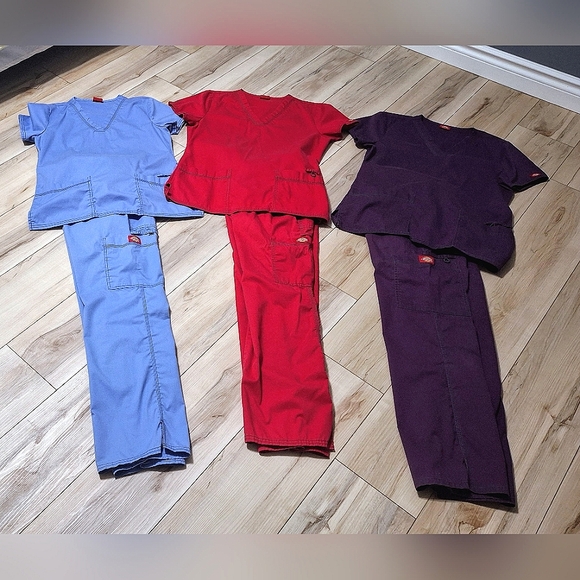 Dickies Other - Womens set of 3 Dickies Scrubs, size small